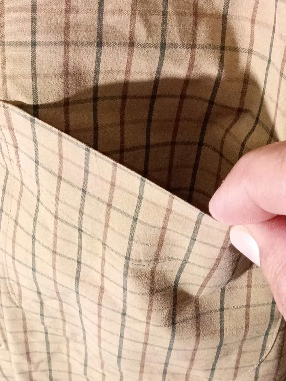 J. Crew Men's Slim Tan Plaid Button-Down Shirt Size Large